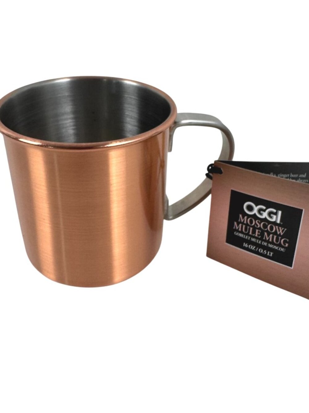 Oggi Moscow Mule Mug Copper Plated 16oz NWT MC-165
